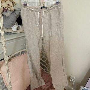 brandy linen pants